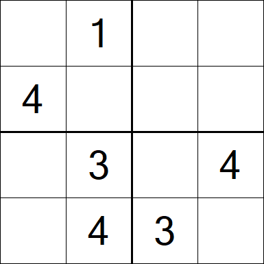 Sudoku 4x4 - Medium