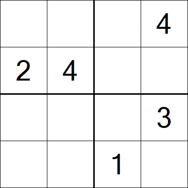 Sudoku 4x4 - Medium
