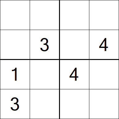 Sudoku 4x4 - Medium