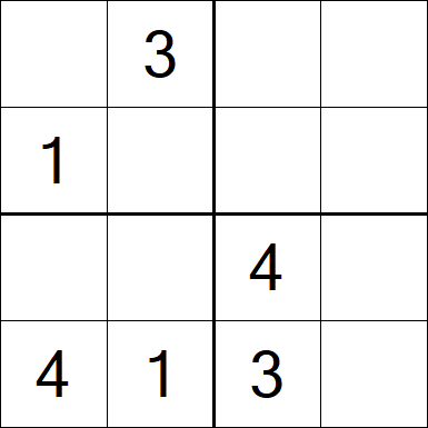 Sudoku 4x4 - Medium