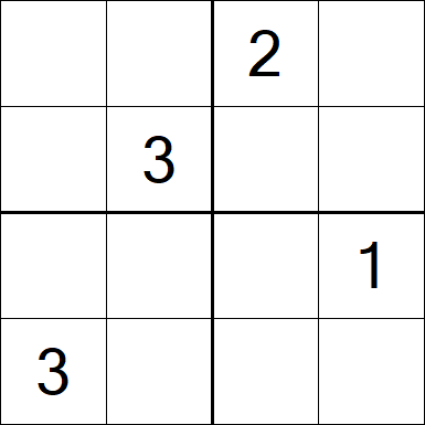 Sudoku 4x4 - Medium