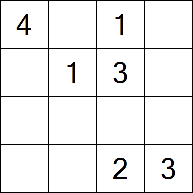 Sudoku 4x4 - Medium