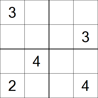 Sudoku 4x4 - Médio