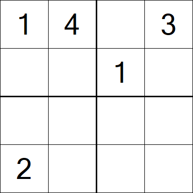 Sudoku 4x4 - Medium