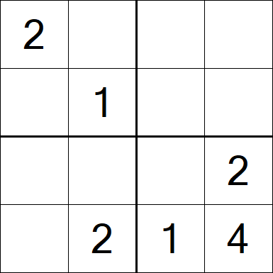 Sudoku 4x4 - Mittel