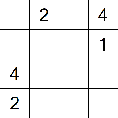 Sudoku 4x4 - Mittel
