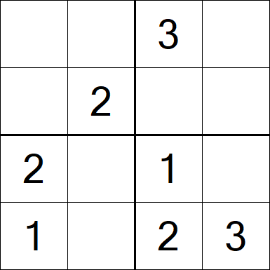 Sudoku 4x4 - Mittel