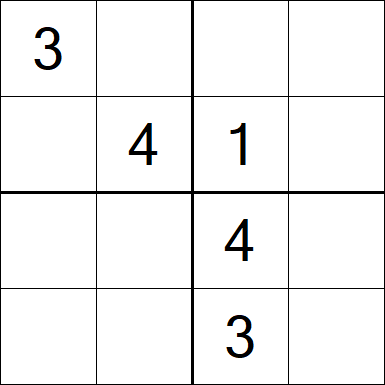 Sudoku 4x4 - Mittel