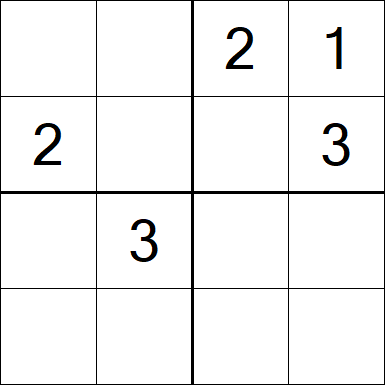 Sudoku 4x4 - Mittel
