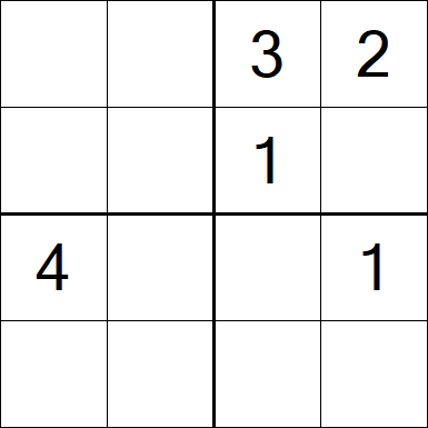 Sudoku 4x4 - Mittel
