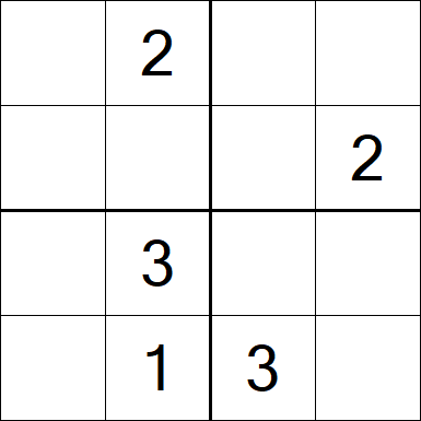 Sudoku 4x4 - Mittel
