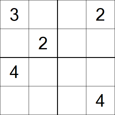 Sudoku 4x4 - Mittel