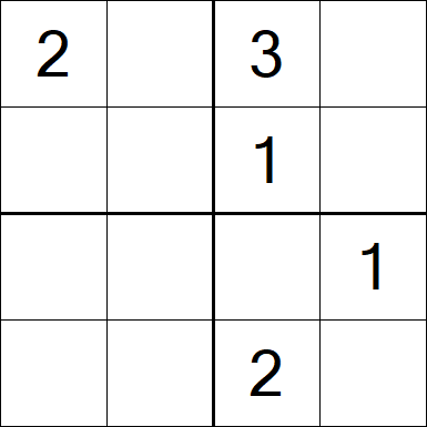 Sudoku 4x4 - Mittel