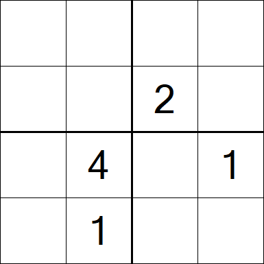 Sudoku 4x4 - Mittel