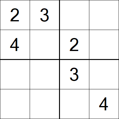 Sudoku 4x4 - Médio