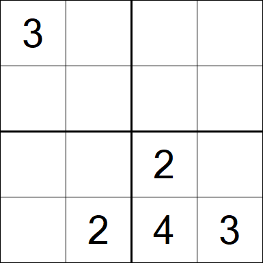 Sudoku 4x4 - Mittel
