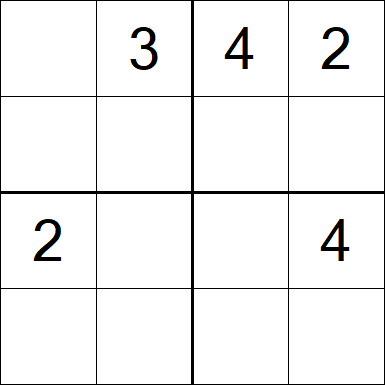 Sudoku 4x4 - Mittel