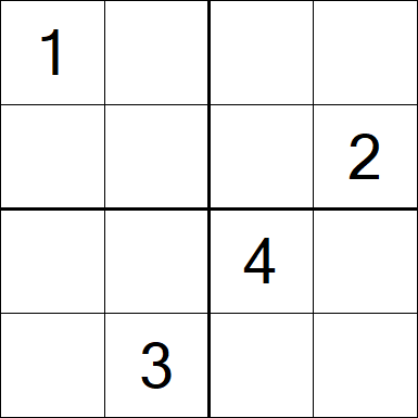 Sudoku 4x4 - Mittel
