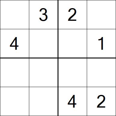 Sudoku 4x4 - Mittel