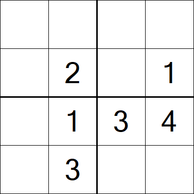 Sudoku 4x4 - Mittel