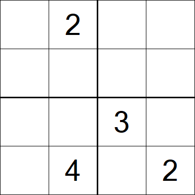 Sudoku 4x4 - Mittel