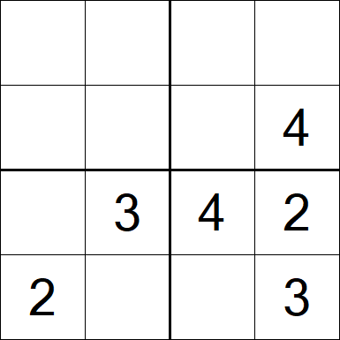 Sudoku 4x4 - Mittel