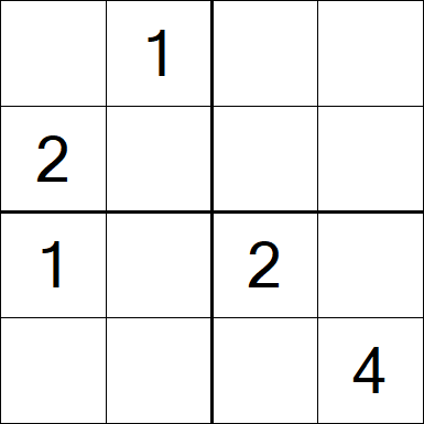 Sudoku 4x4 - Mittel