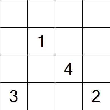 Sudoku 4x4 - Mittel