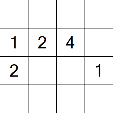 Sudoku 4x4 - Mittel