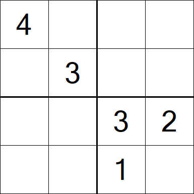 Sudoku 4x4 - Mittel