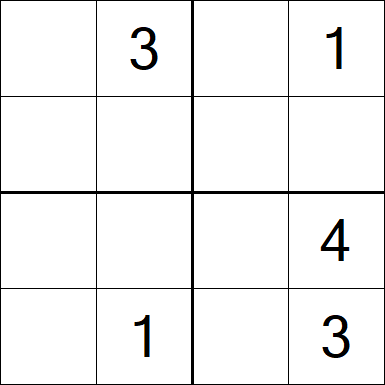 Sudoku 4x4 - Mittel