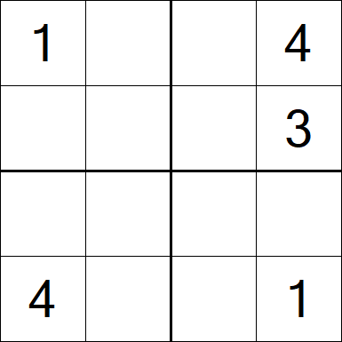 Sudoku 4x4 - Mittel