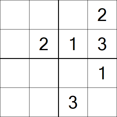Sudoku 4x4 - Mittel