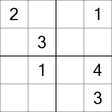 Sudoku 4x4 - Mittel
