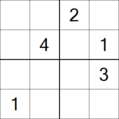 Sudoku 4x4 - Mittel