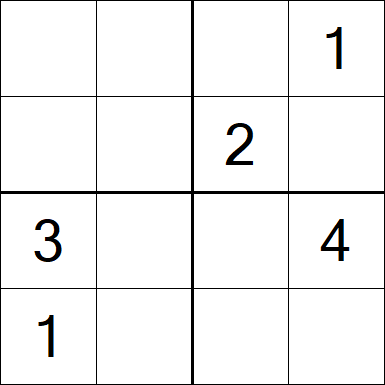 Sudoku 4x4 - Mittel