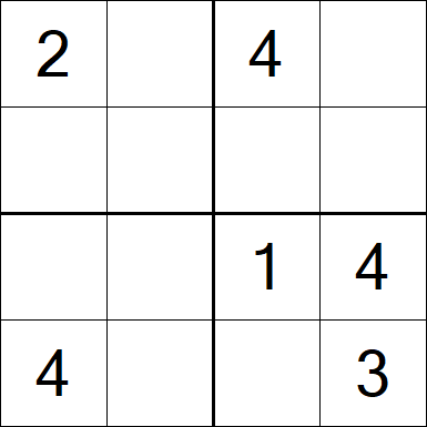Sudoku 4x4 - Mittel