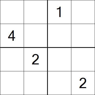 Sudoku 4x4 - Mittel