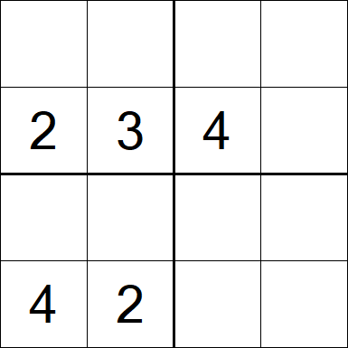 Sudoku 4x4 - Mittel