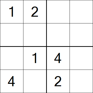 Sudoku 4x4 - Mittel