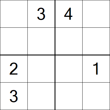 Sudoku 4x4 - Mittel