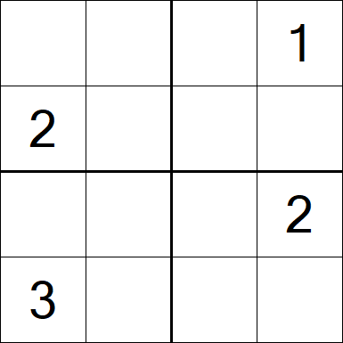 Sudoku 4x4 - Mittel