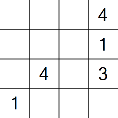 Sudoku 4x4 - Mittel