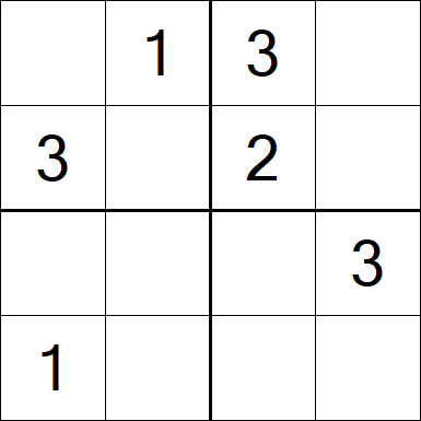 Sudoku 4x4 - Medium