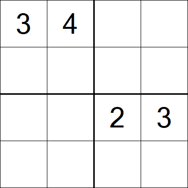 Sudoku 4x4 - Medium