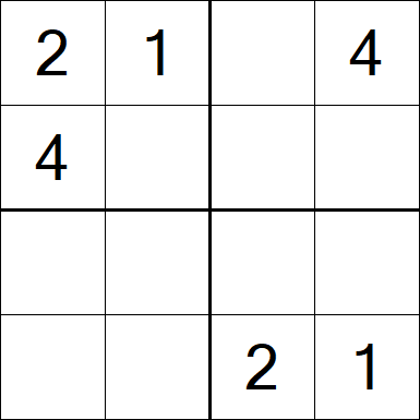 Sudoku 4x4 - Medium