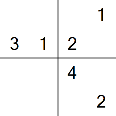 Sudoku 4x4 - Medium