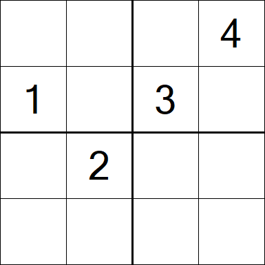 Sudoku 4x4 - Medium