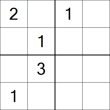 Sudoku 4x4 - Médio