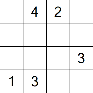 Sudoku 4x4 - Médio